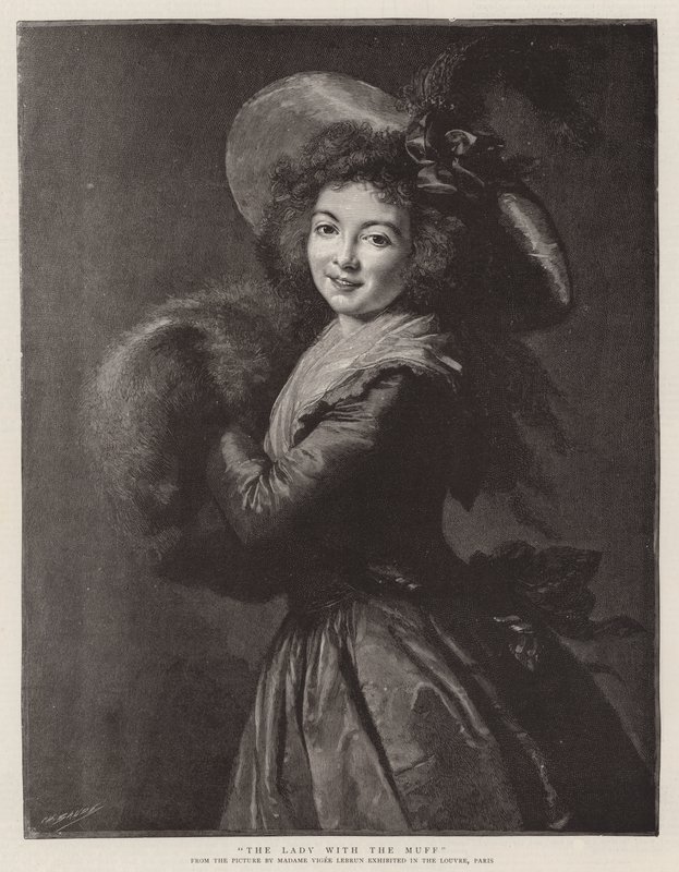 Die Dame mit dem Muff von French School