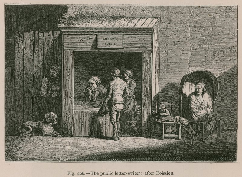 Der öffentliche Briefschreiber; nach Boissieu von French School