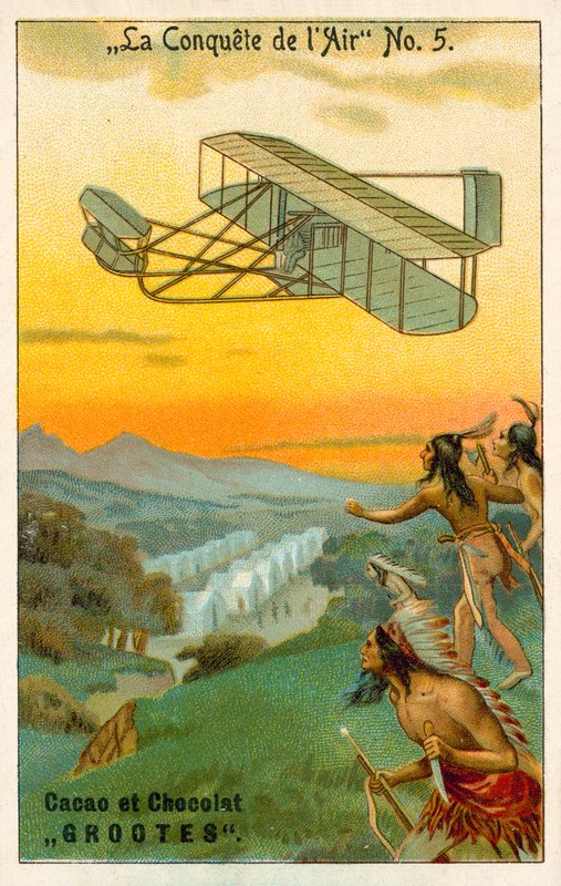 Die Eroberung der Luft (Chromolitho) von French School