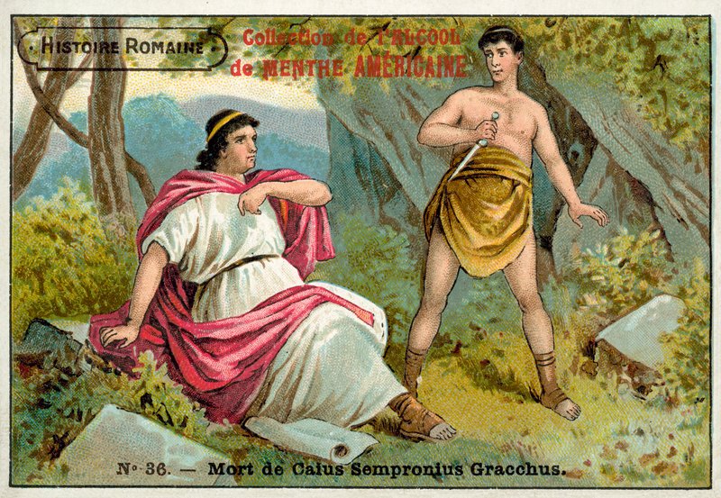 Der Tod von Caius Gracchus, Rom von French School