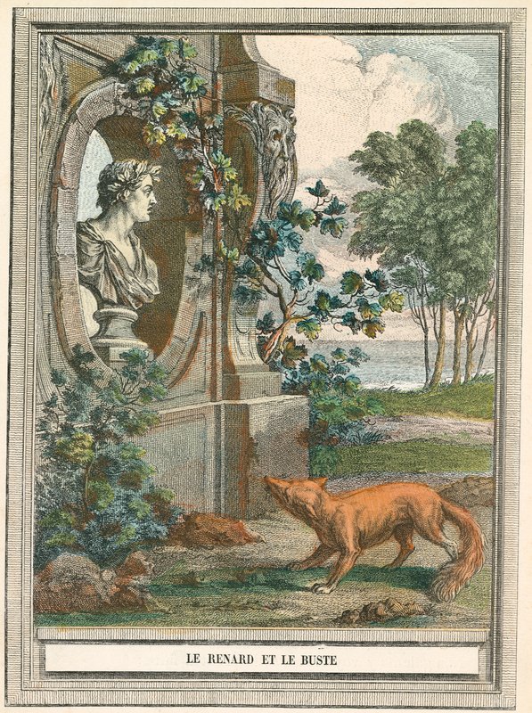 Der Fuchs und die Büste von French School
