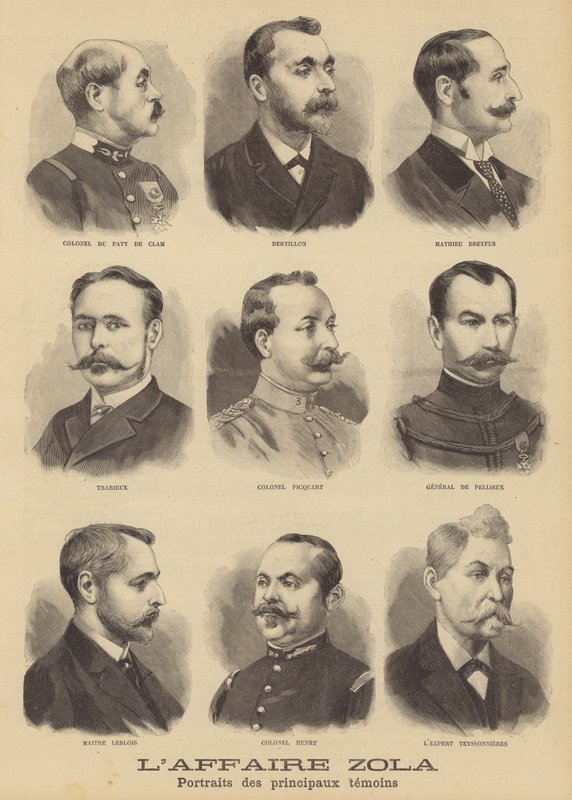 Der Verleumdungsprozess von Emile Zola von French School