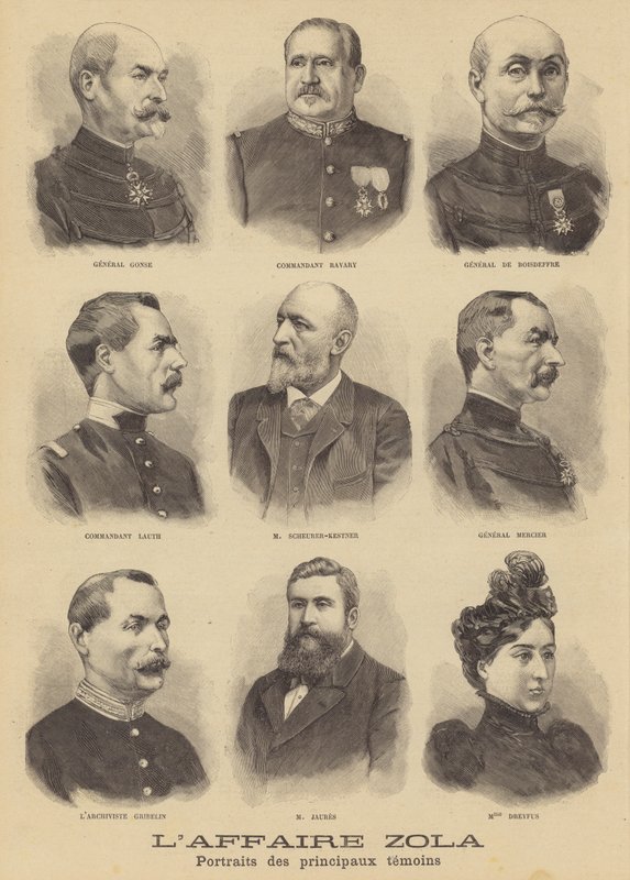 Der Verleumdungsprozess von Emile Zola von French School