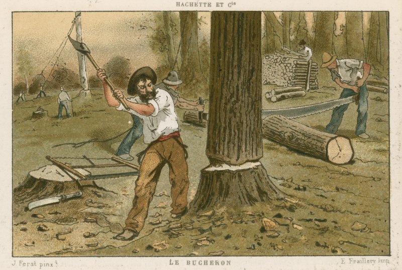 Der Holzfäller von French School