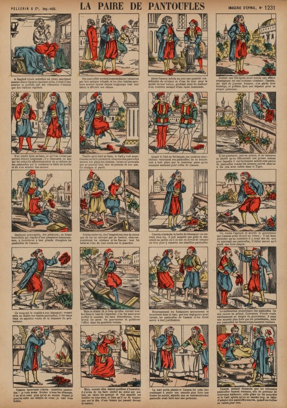 Das Paar Hausschuhe von French School