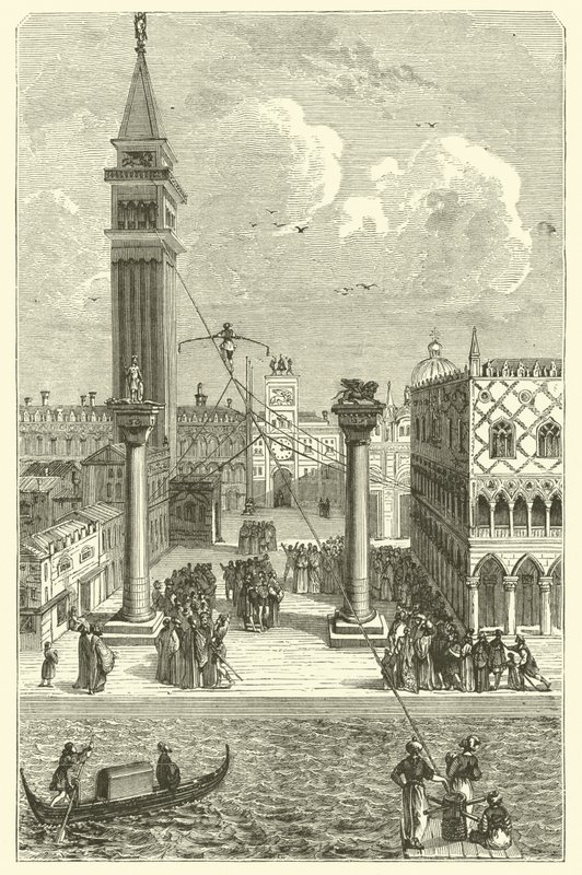 Seiltänzer in Venedig von French School