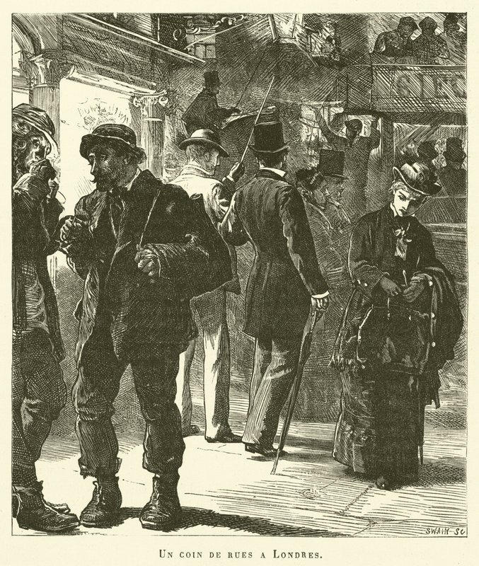 Eine Straßenecke in London von French School