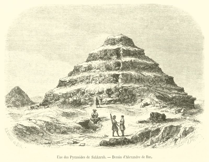 Eine der Pyramiden von Sakkara von French School
