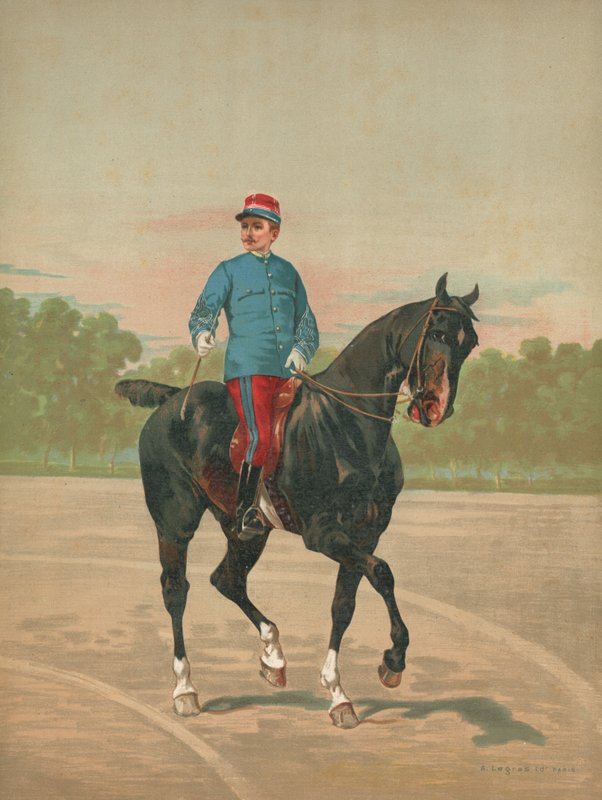 Unbekannter französischer Soldat zu Pferd von French School