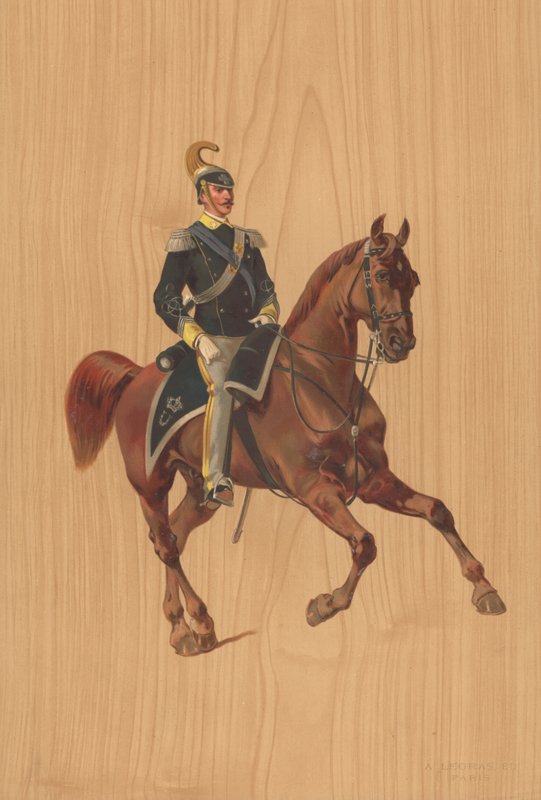 Unbekannter Soldat zu Pferd von French School