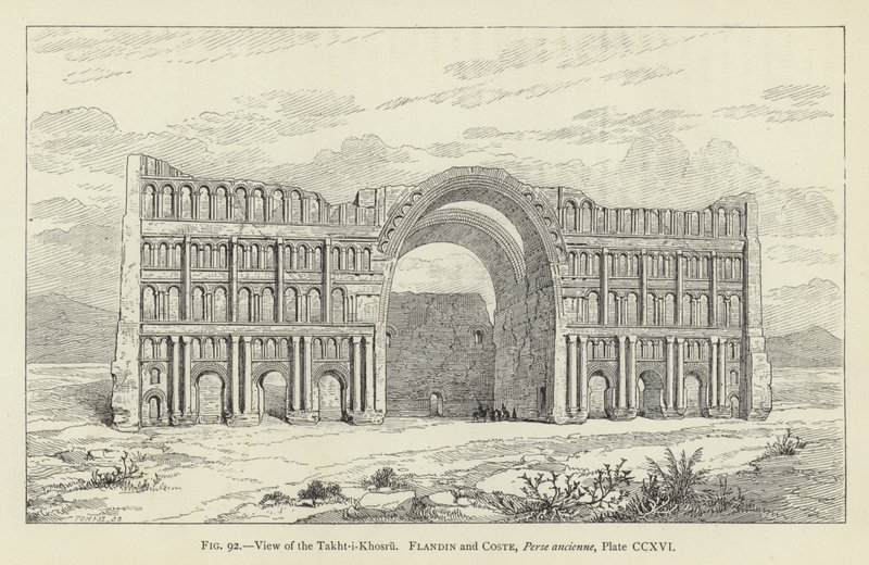 Ansicht des Takht-i-Khosru von French School