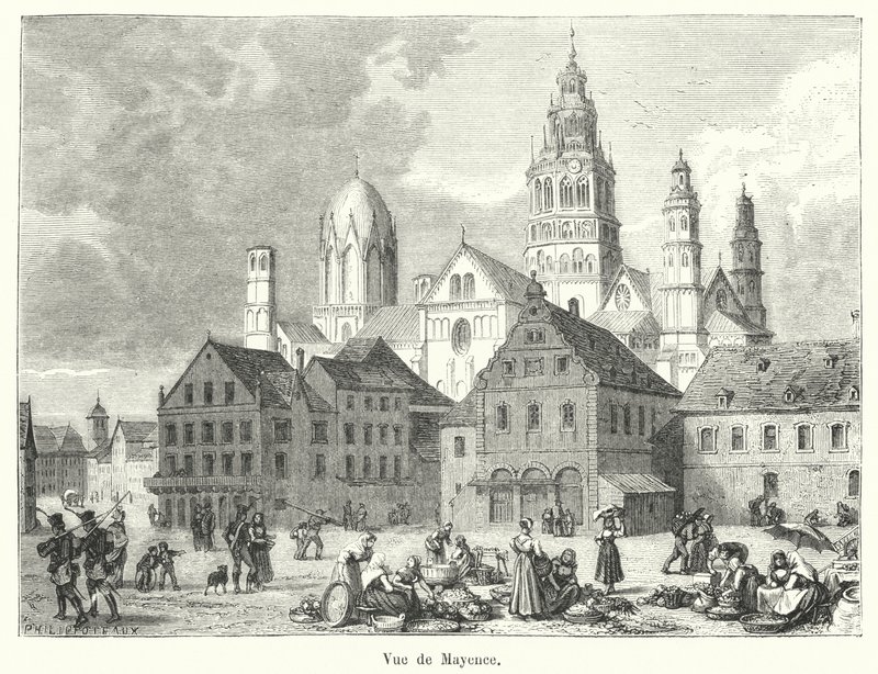 Ansicht von Mainz von French School