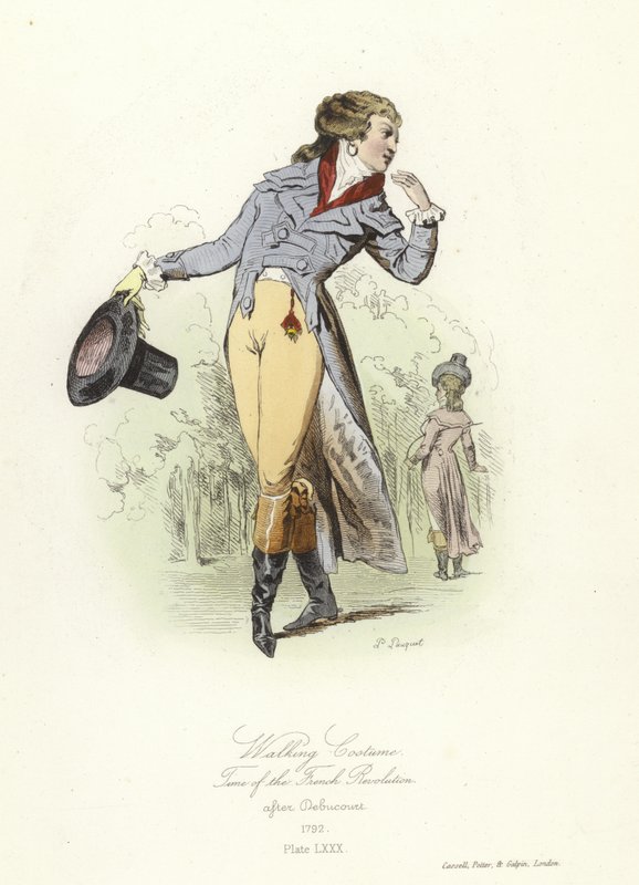 Spazierkostüm, Zeit der Französischen Revolution von French School