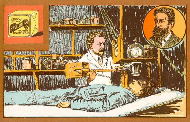 Röntgenstrahlen (Chromolithographie) von French School