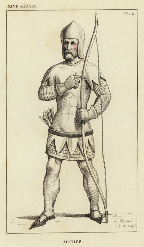 XIV Jahrhundert, Bogenschütze von French School