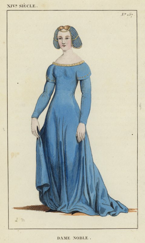 XIV Jahrhundert, Edle Dame von French School