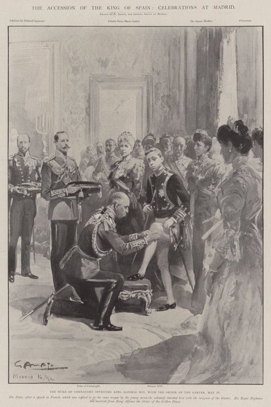 Der Thronantritt des Königs von Spanien, Feierlichkeiten in Madrid von G.S. Amato