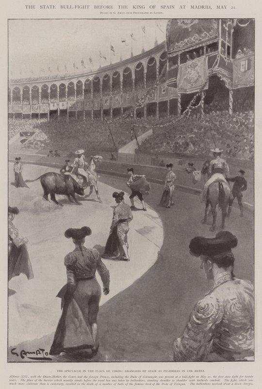Der Staatsstierkampf vor dem König von Spanien in Madrid, 21. Mai von G.S. Amato