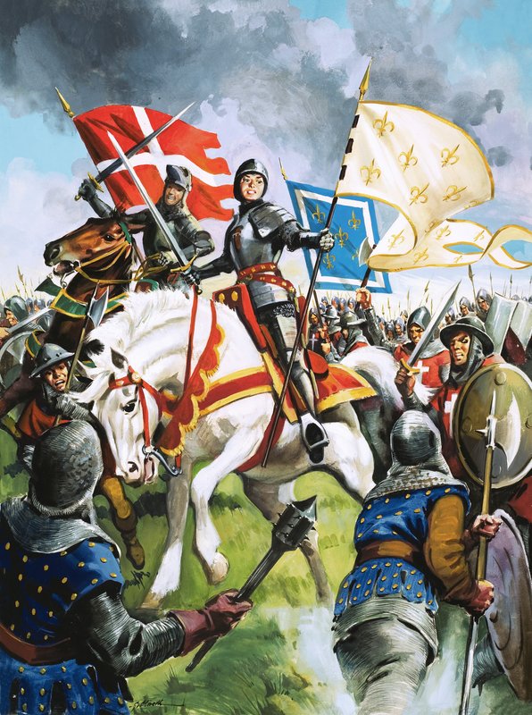 Johanna von Orléans marschiert gegen die Engländer von G. Hireth