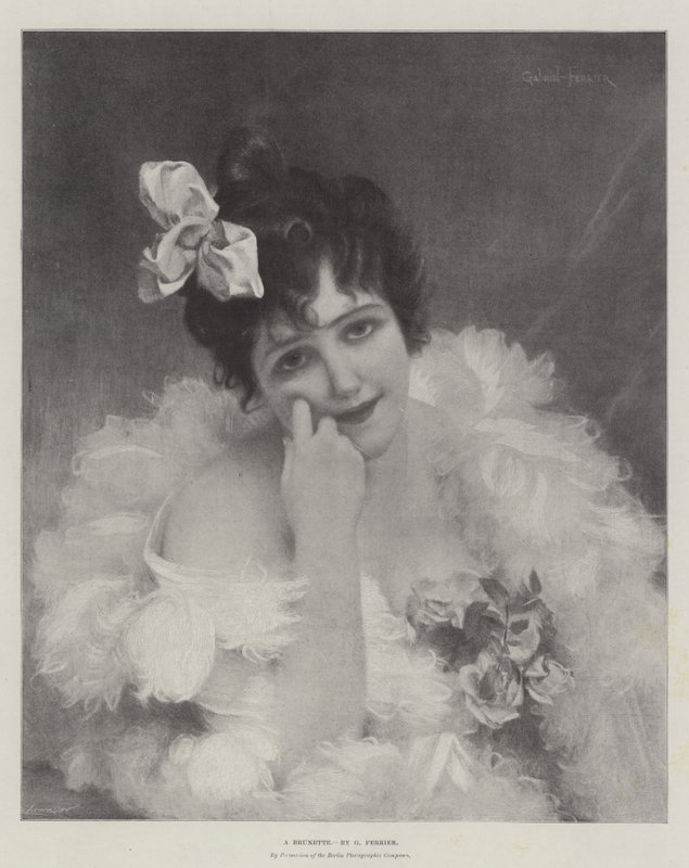 Eine Brünette von Gabriel Joseph Marie Augustin Ferrier
