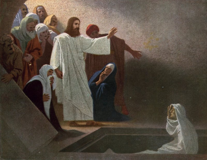 Jesus erweckt Lazarus von den Toten von Gebhard Fugel