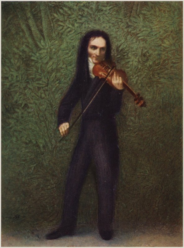 Porträt von Niccolo Paganini von Georg Friedrich Kersting