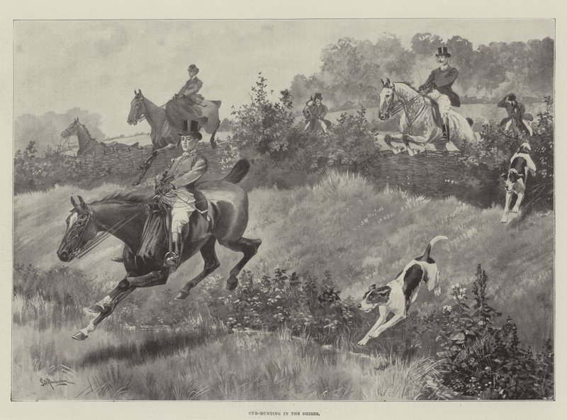 Fuchsjagd in den Shires von George Derville Rowlandson
