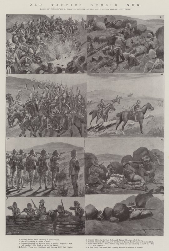 Alte Taktiken versus Neue von George Derville Rowlandson