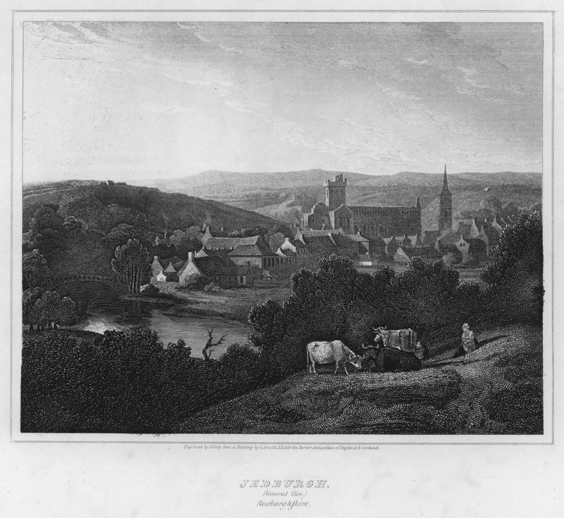 Jedburgh, Gesamtansicht, Roxburghshire von George (after) Arnald
