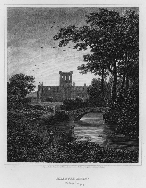 Melrose Abbey, Roxburgshire von George (after) Arnald
