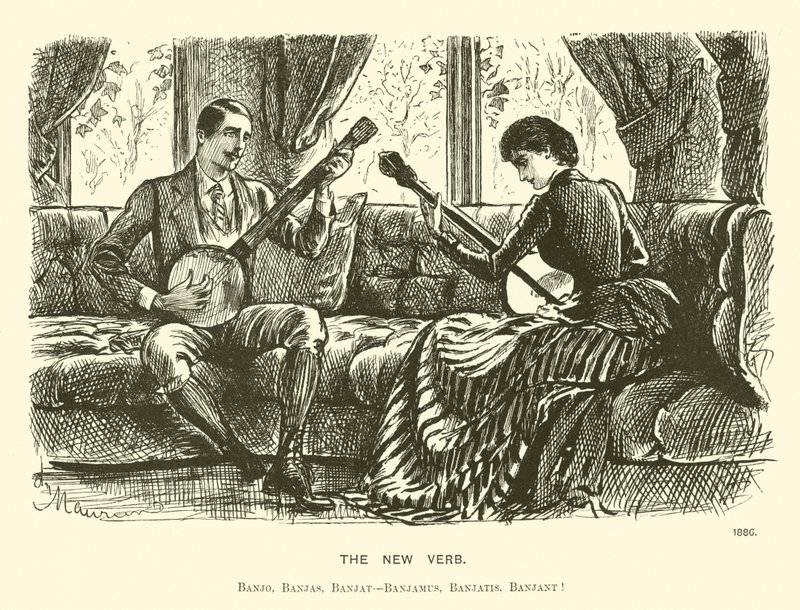 Das neue Verb (Gravur) von George (after) Du Maurier