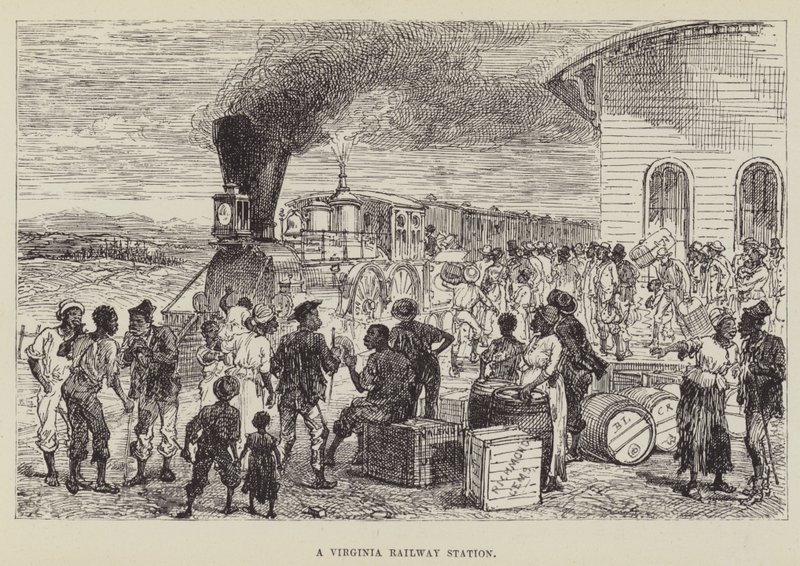Ein Bahnhof in Virginia von George Augustus Sala