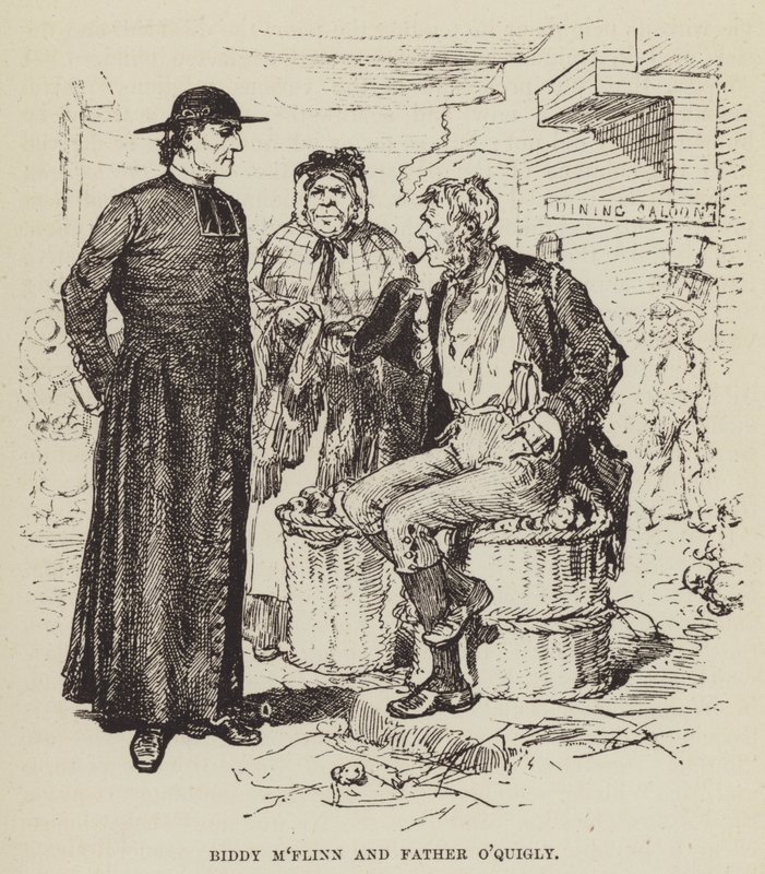 Biddy MFlinn und Vater OQuigly von George Augustus Sala