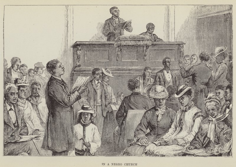 In einer schwarzen Kirche (Gravur) von George Augustus Sala