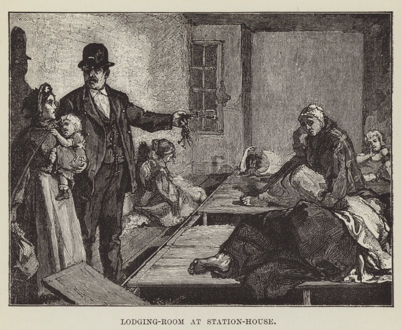 Schlafsaal im Polizeirevier von George Augustus Sala