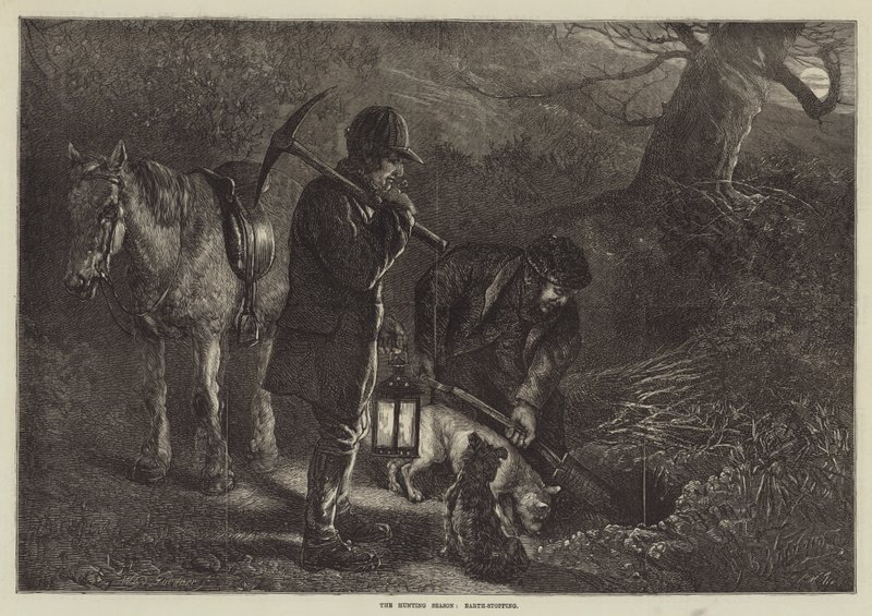 Die Jagdsaison, Erdstopfen von George Bouverie Goddard