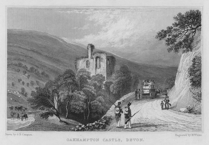 Oakhampton Castle, Devon von George Bryant Campion