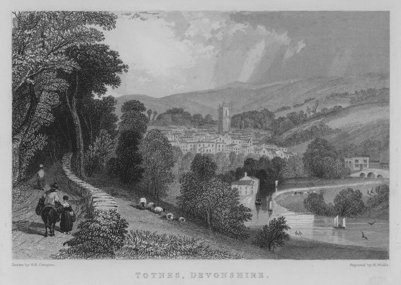 Totnes, Devonshire (Gravur) von George Bryant Campion