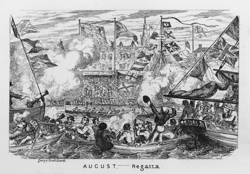 August, Regatta von George Cruikshank