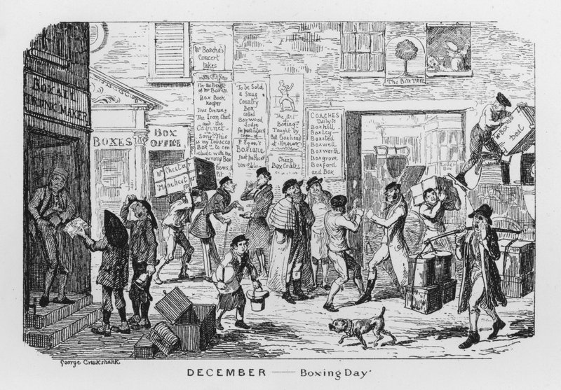 Boxing Day von George Cruikshank