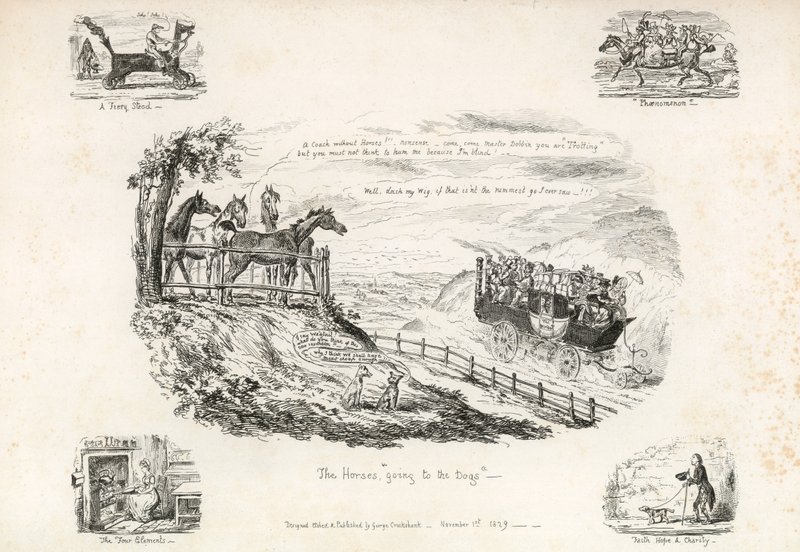 Gurneys Dampfkutsche von George Cruikshank