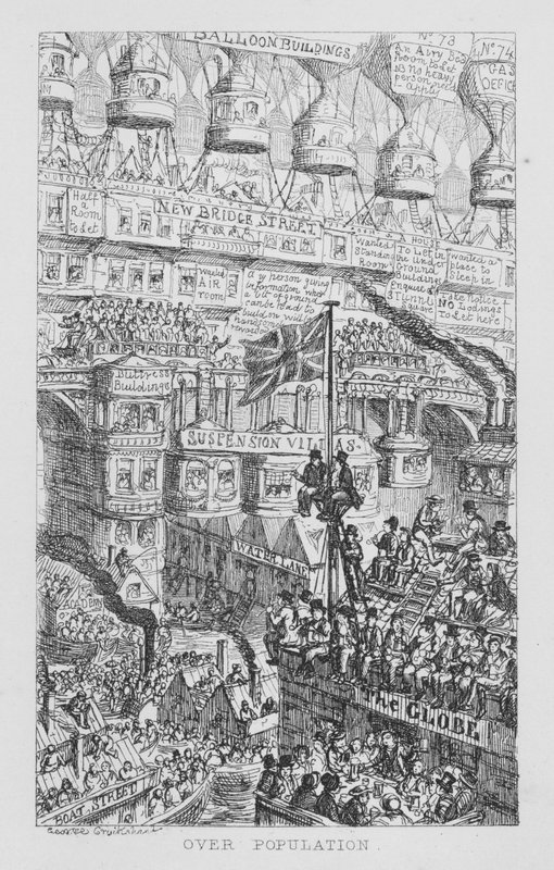 Überbevölkerung von George Cruikshank