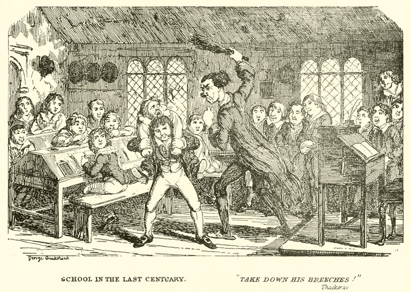 Schule im letzten Jahrhundert von George Cruikshank