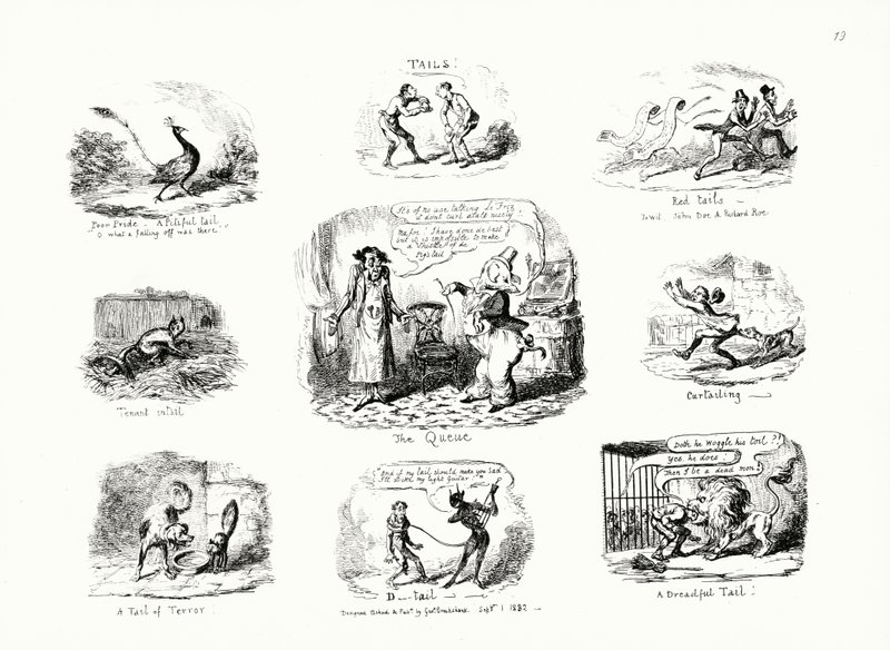 Schwänze (Gravur) von George Cruikshank