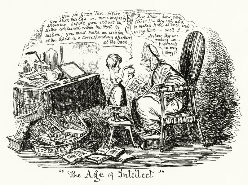 Das Zeitalter des Intellekts (Gravur) von George Cruikshank