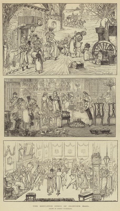 Der Mistelzweig von Oldstone Hall von George Cruikshank