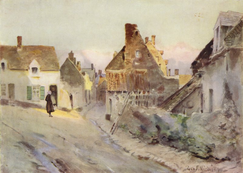 Eine alte Straße in Etaples von George Franck Nicholls