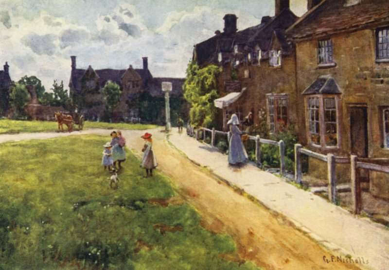 Das Dorfgrün, Broadway von George Franck Nicholls