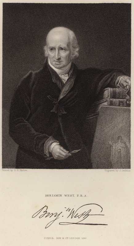 Porträt von Benjamin West von George Henry Harlow