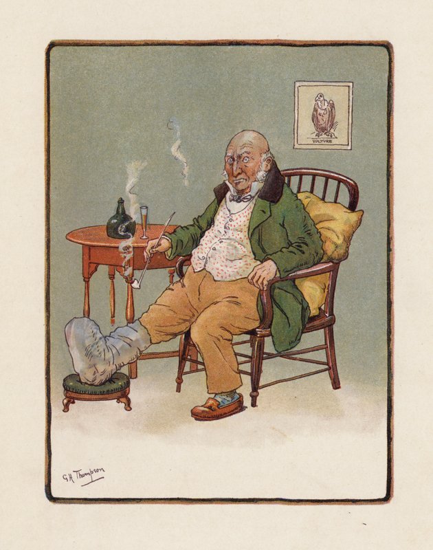 Großvater (Farblithografie) von George Henry Thompson